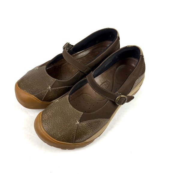 Keen Presidio Mary Jane‎ Shoes 9 WIDE Brown Leather Comfort Shoes Womens main image 6